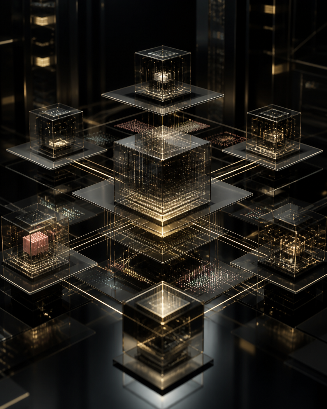 Modular digital infrastructure built from connected glass data nodes